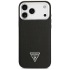 Guess Grained Triangle Logo MagSafe Hülle für iPhone 17 Pro Max - Schwarz