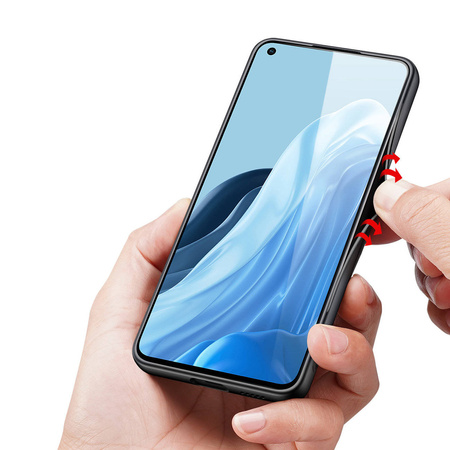 Dux Ducis Fino Hülle mit Nylonmaterial bezogen Oppo Reno7 Pro 5G schwarz