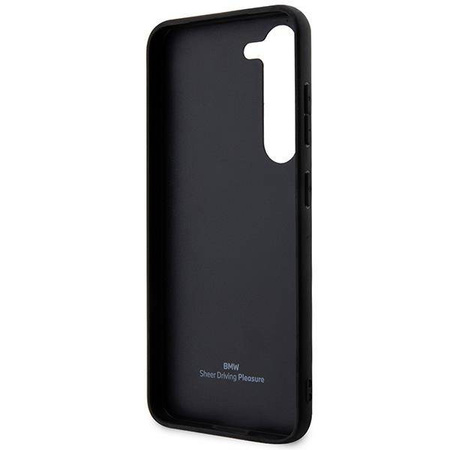 Case BMW BMHCS23M22RDPK S23+ S916 black/black hardcase Leather Textured &amp; Stripe