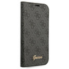 Guess 4G Metal Camera Outline Booktype Case - Etui iPhone 14 (czarny)