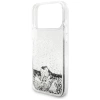 Etui Guess Liq. Glitter Charms na iPhone 17 Pro - srebrne