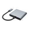 TECH-PROTECT HB08 HUB ADAPTER 4IN1 TYPE-C + USB2.0 + 2 x HDMI 4K 60HZ SPACE GREY