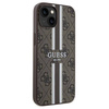 Guess nakładka do iPhone 15 6,1&quot; GUHMP15SP4RPSW HC MAGSAFE 4G PRINTED STRIPES brązowa