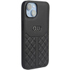 Audi Echtleder iPhone 14 6,1&quot; schwarz/schwarz Hardcase AU-TPUPPCIP14-Q8/D1-BK