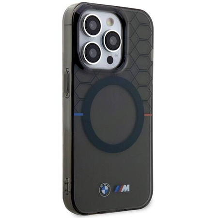 Oryginalne Etui IPHONE 13 PRO MAX BMW Pattern MagSafe (BMHMP13XHGPK) szare