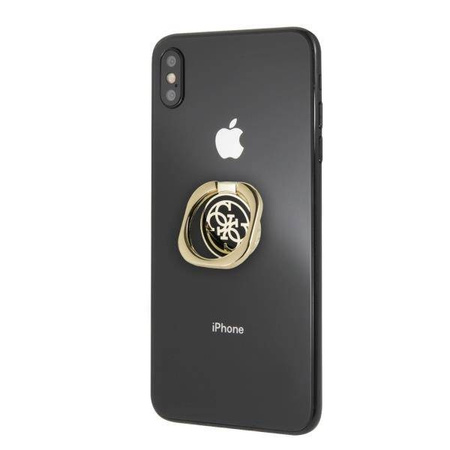Etui Guess Ring stand GURSEQGBK złoto-czarny /gold & black 4G