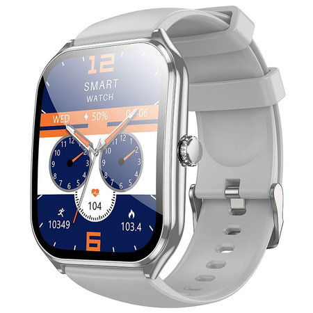 HOCO smartwatch z funkcją rozmowy AMOLED Y28 srebrny