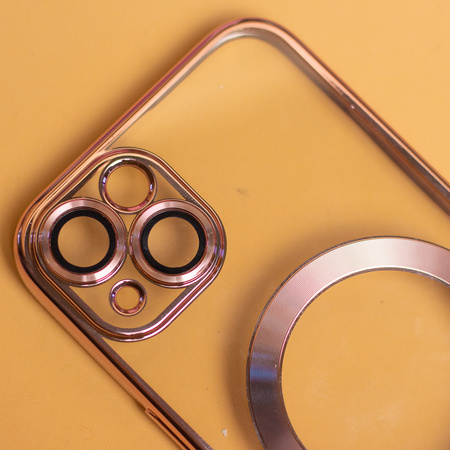 Nakładka Color Chrome Mag do iPhone 16 6,1&quot; różowo-złota