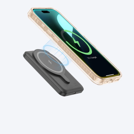 Etui silikonowe AMAZINGTHING Titan Pro Mag Case z pierścieniem magnetycznym do iPhone 16 Pro Max - różowe złoto