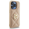 Original Case IPHONE 15 PRO DKNY Quilted Stack Logo (DKHCP15LPQDSLE) beige