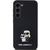 Oryginalne Etui KARL LAGERFELD hardcase Silicone Karl&Choupette Metal Pin KLHCS24SSMHKCNPK do Samsung Galaxy S24 czarny