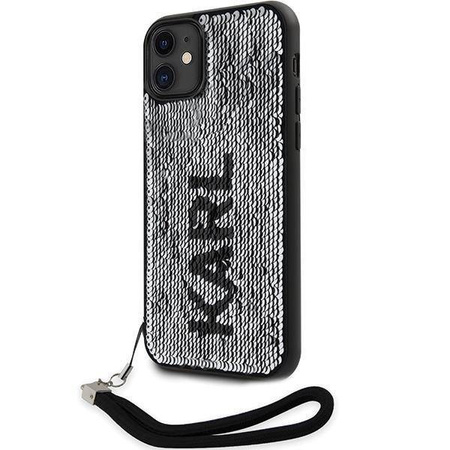 Karl Lagerfeld KLHCN61PSQRKS iPhone 11 / Xr 6.1&quot; silver/silver hardcase Sequins Cord