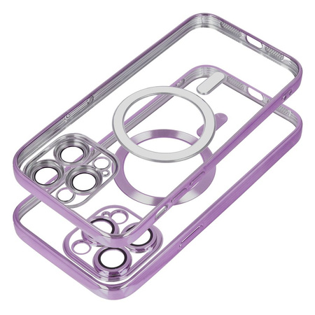 Futerał Electro Mag Cover kompatybilny z MagSafe do IPHONE 15 PRO MAX fioletowy