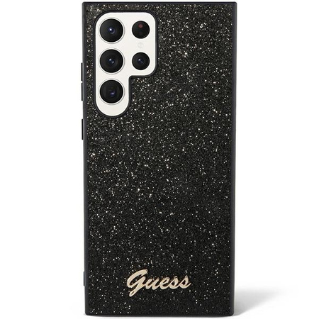 Oryginalne Etui GUESS Hardcase GUHCS24LHGGSHK do Samsung S24 Ultra (Glitter Script / czarny)