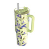 Quokka Stream - Kubek termiczny ze stali nierdzewnej 1200 ml ze słomką (Matcha)