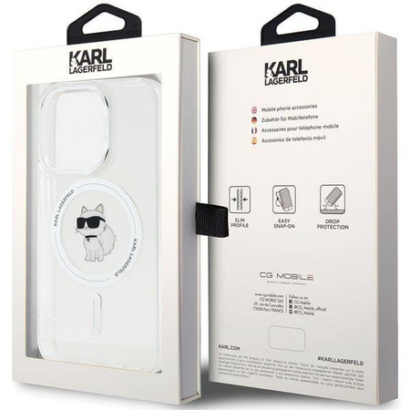 Karl Lagerfeld KLHMP14XHFCCNOT iPhone 14 Pro Max 6.7" przezroczysty/transparent hardcase IML Choupette MagSafe
