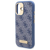 Original Case IPHONE 16 Guess Hardcase 4G Logo Plate MagSafe (GUHMP16SU4GPRB) blue