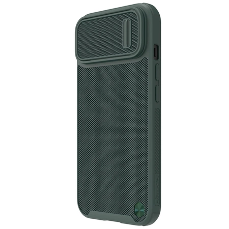 Nillkin Textured S Case iPhone 14 Pro Max Panzerhülle mit Kameraabdeckung dunkelgrün