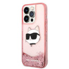 Karl Lagerfeld Liquid Glitter NFT Choupette Head - Etui iPhone 14 Pro Max (różowy)