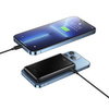 Baseus Magnetic Bracket Power Bank mit MagSafe Wireless Charging 10000mAh 20W Overseas Edition Blau (PPCX000203) + USB Type C Baseus Xiaobai Series 60W 0.5m