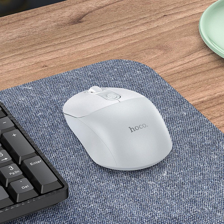 HOCO mysz bezprzewodowa 2.4G GM28 biało szara