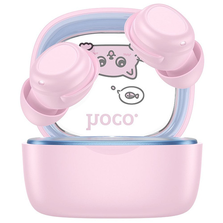 HOCO słuchawki bezprzewodowe bluetooth TWS dla dzieci EW111 różowe