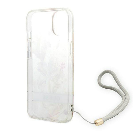Original Case IPHONE 14 PLUS Guess Hardcase Flower Strap (GUOHCP14MHFLSU) purple