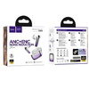 HOCO słuchawki bezprzewodowe bluetooth TWS ANC+ENC EQ16 fioletowe
