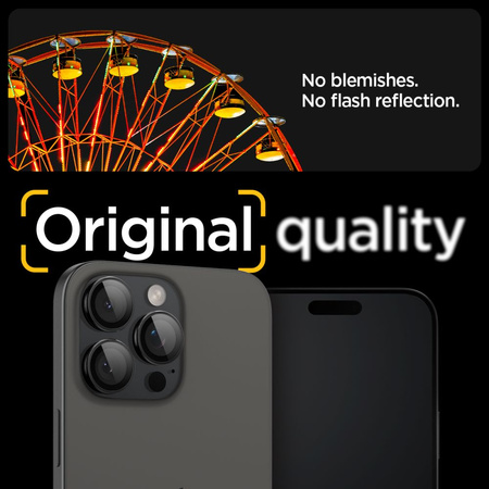 Spigen OPTIK.TR &quot;EZ FIT&quot; CAMERA PROTECTOR 2-PACK IPHONE 14 PRO / 14 PRO MAX BLACK COVER