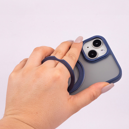 Nakładka Mag Ring Rotating do iPhone 15 Pro Max 6,7&quot; granatowy