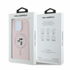 Karl Lagerfeld KLHMP16LSCMKCRHP iPhone 16 Pro różowy/pink HC MagSafe Silicone KC Heads Ring