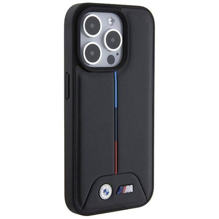 BMW Quilted Tricolor - Etui iPhone 15 Pro (czarny)