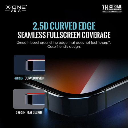 Szkło hartowane X-ONE Extreme Shock Eliminator 4th gen. - do iPhone 14 Pro/15