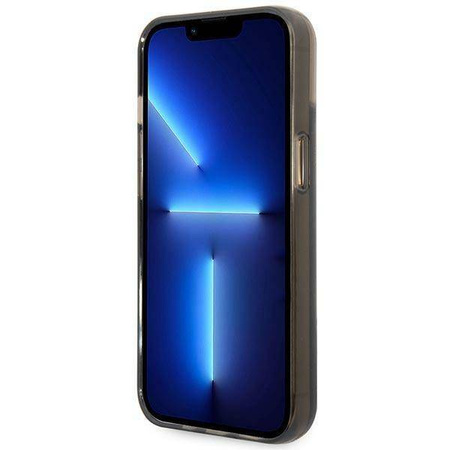 Karl Lagerfeld Liquid Glitter Translucent Elongated Logo Case – Etui iPhone 14 Plus (czarny)