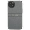 Guess nakładka do iPhone 13 Mini 5,4&quot; GUHCP13SPSASBGR szary Saffiano Strap