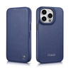 iCarer CE Premium Leather Folio Case iPhone 14 Pro Flip Magnetic MagSafe Leather Case blue (WMI14220714-BU)