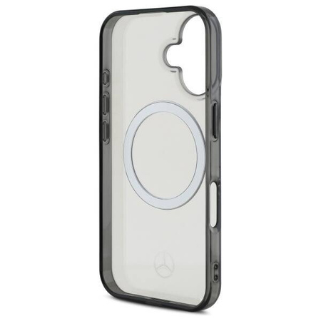 Original Case IPHONE 16 Mercedes Hardcase Printed Logo MagSafe (MEHMP16S23HUOKC) transparent