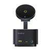Hub USB-C 7w1 Baseus MagPro Series II z ładowarką kompatybilną z MagSafe 15W + HDMI + USB-A + USB-C + SD/TF - czarny