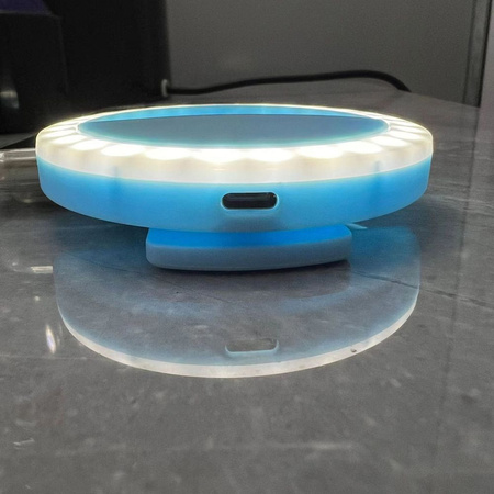 Lampa LED Ring do selfie na telefon RK-12 niebieska
