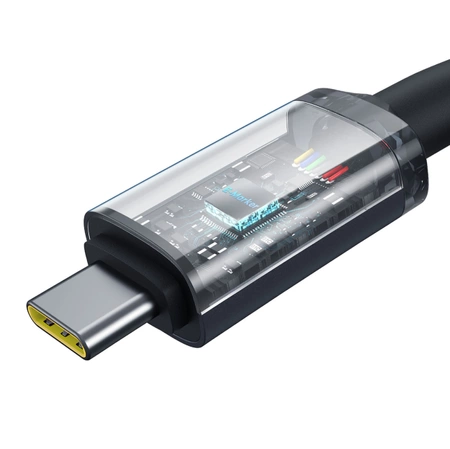 Kabel Baseus Crystal Shine CB000089 USB-C / USB-C USB3.2 100W 20Gbps 1.5m - czarny