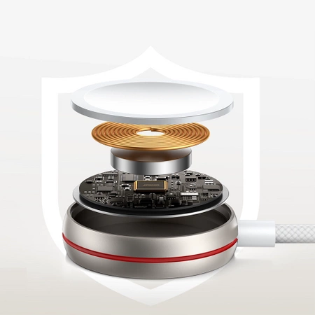 Joyroom 2-in-1 Lightning Kabel und induktives Ladegerät für Apple Watch 1,5 m weiß (S-IW011)