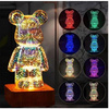 Lampka nocna LED 3D Miś Art Deco stojący L3GFBD