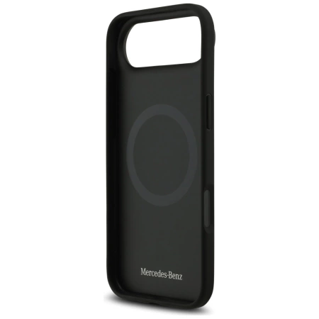 Mercedes Leder Large Laurel Leave MagSafe Hülle für iPhone Air - Schwarz