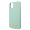 Etui Guess GUHCN58LSLMGGR iPhone 11 Pro zielony/green hard case Silicone Vintage Gold Logo