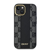DKNY DKHMP15MPCPVSLK iPhone 15 Plus / 14 Plus 6.7" czarny/black hardcase Leather Checkered Mono Pattern MagSafe