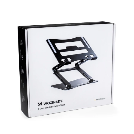 Wozinsky WRS-CPY75DSB Laptop- und Tablet-Ständer aus Aluminium + gratis Smartphone-Ständer – Schwarz