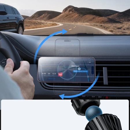Joyroom magnetische Autohalterung 15W kabelloses Ladegerät für Lüftungsschlitze schwarz (JR-ZS240)