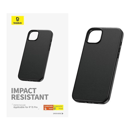 Case APPLE IPHONE 15 PRO Baseus Fauxther Series black