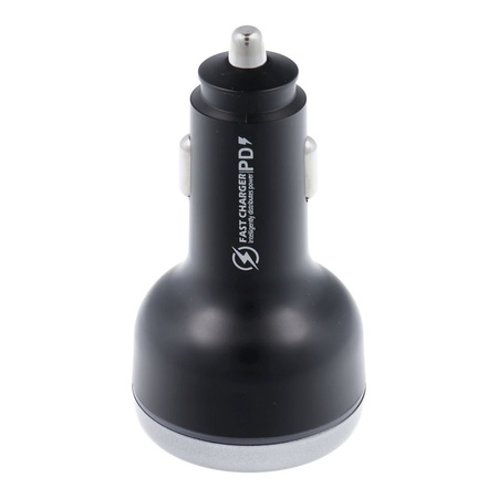Ładowarka samochodowa USB A + 2 x Typ C PD QC3.0 3A 191W CC69-2C1A black