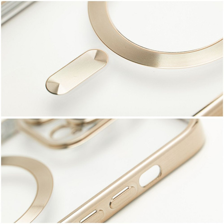 Futerał Electro Mag Cover kompatybilny z MagSafe do IPHONE 15 PLUS złoty